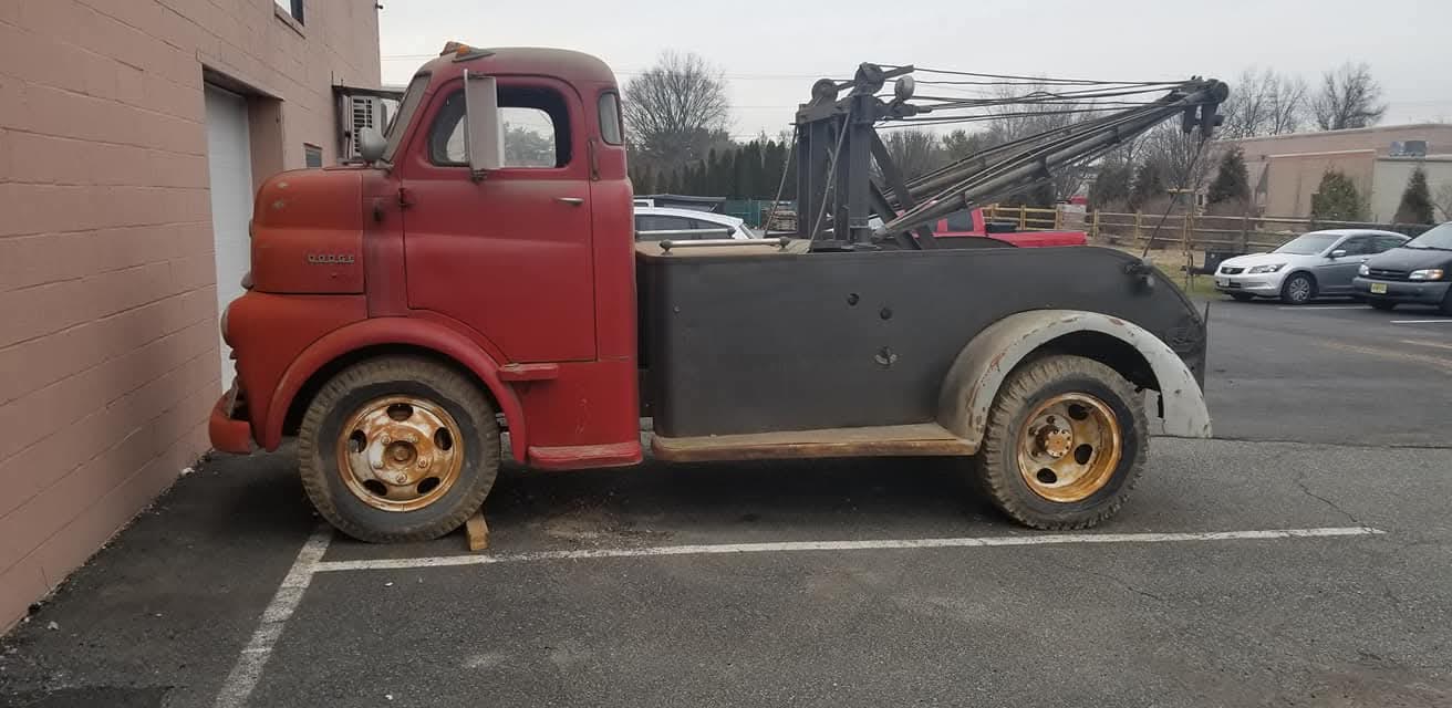 Vintage Dodge truck awaiting international vehicle shipping